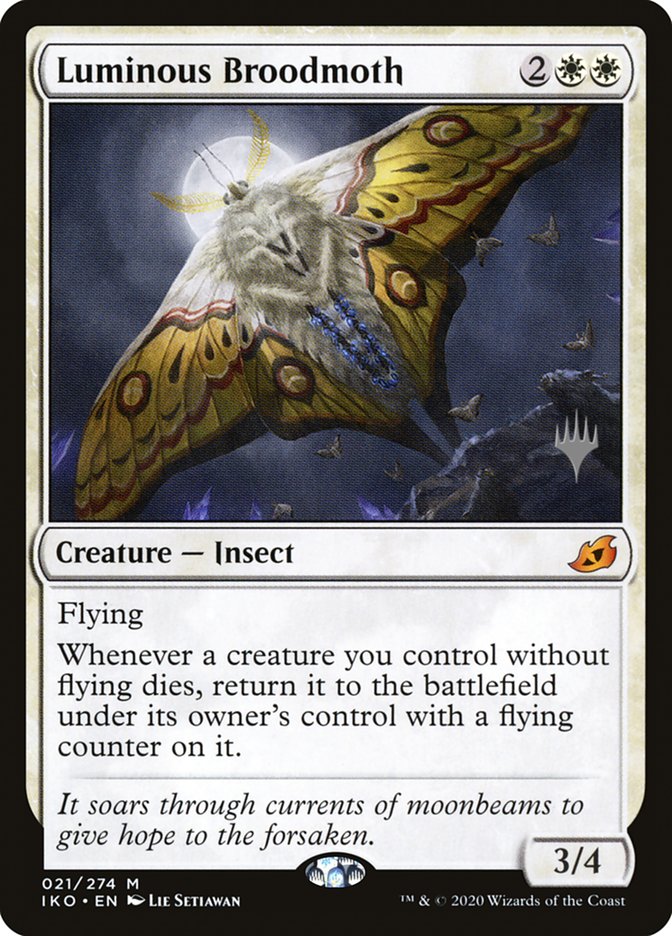 Luminous Broodmoth (Promo Pack) [Ikoria: Lair of Behemoths Promos] Foil