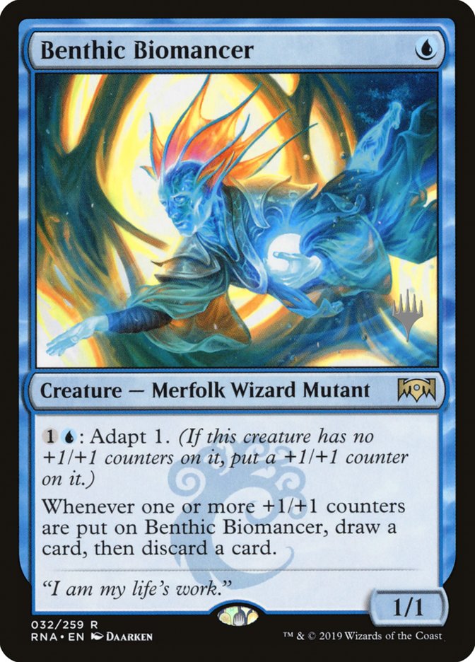 Benthic Biomancer (Promo Pack) [Ravnica Allegiance Promos] Foil