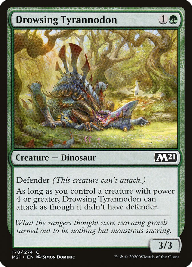 Drowsing Tyrannodon [Core Set 2021] Foil