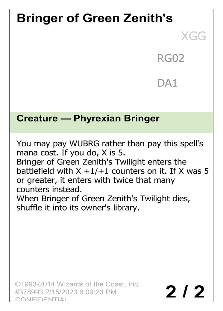 Bringer of Green Zenith's Twilight  [Unknown Event]