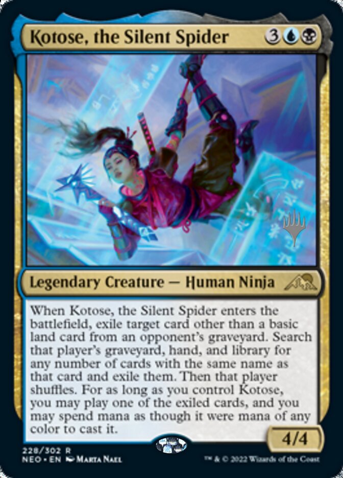 Kotose, the Silent Spider (Promo Pack) [Kamigawa: Neon Dynasty Promos] Foil