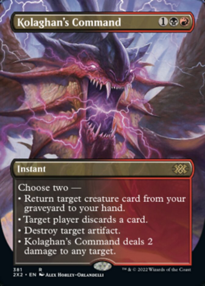 Kolaghan's Command (Borderless Alternate Art) [Double Masters 2022] Foil