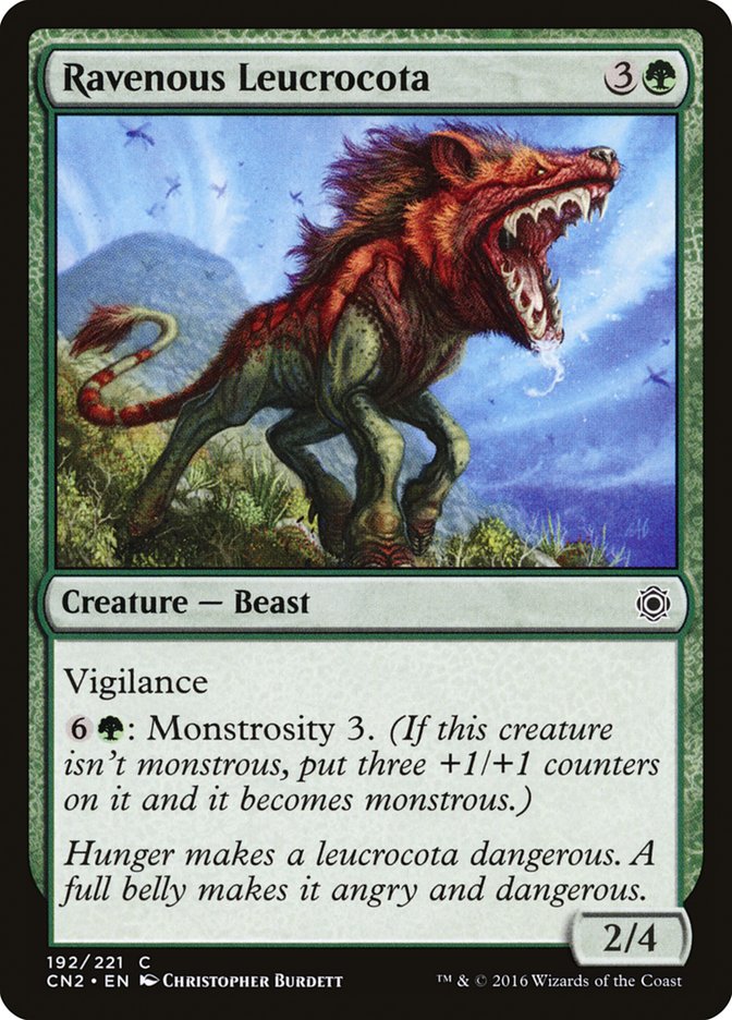 Ravenous Leucrocota [Conspiracy: Take the Crown] Foil