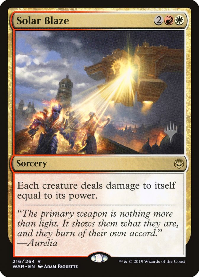 Solar Blaze (Promo Pack) [War of the Spark Promos] Foil