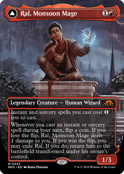 Ral, Monsoon Mage // Ral, Leyline Prodigy (Borderless) [Modern Horizons 3] Foil