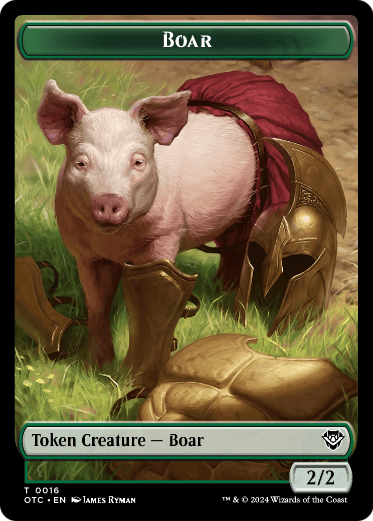 Boar  [Outlaws of Thunder Junction Commander Tokens] Foil