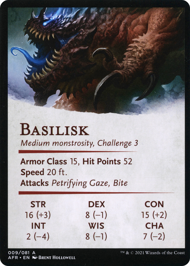 Underdark Basilisk // Basilisk  [Adventures in the Forgotten Realms Art Series] (Borderless) Foil