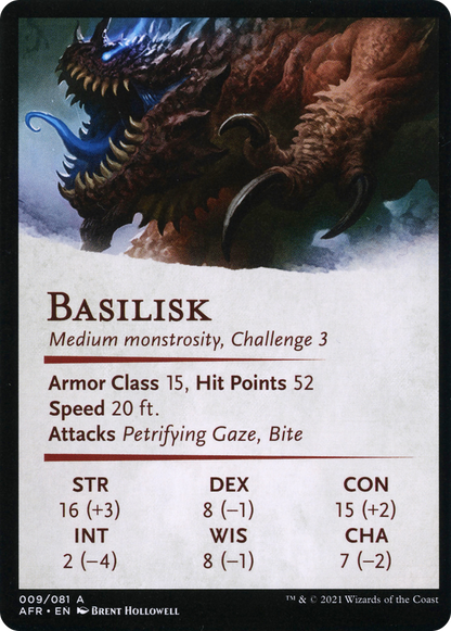 Underdark Basilisk // Basilisk  [Adventures in the Forgotten Realms Art Series] (Borderless) Foil
