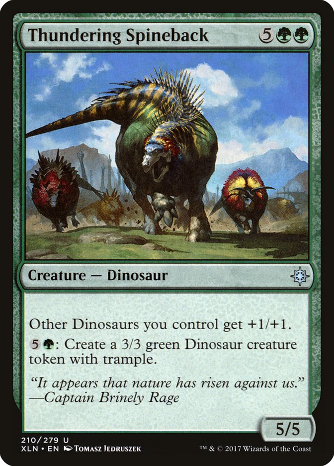 Thundering Spineback [Ixalan] Foil