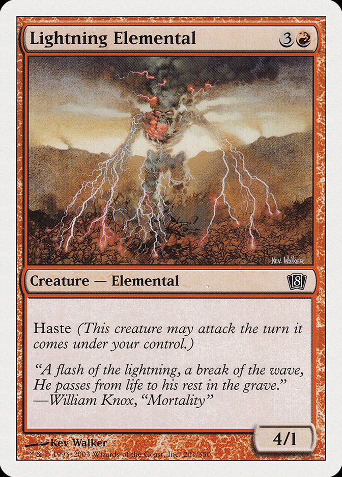 Lightning Elemental [Eighth Edition] Foil
