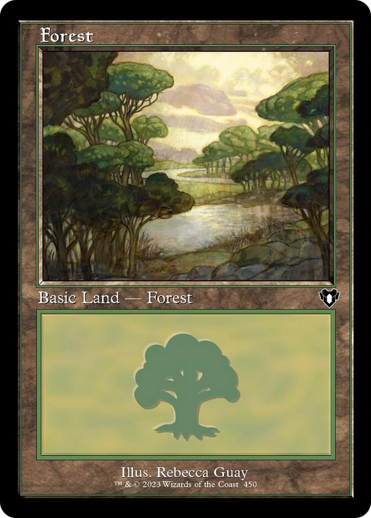 Forest (450) (Retro) [Commander Masters] Foil
