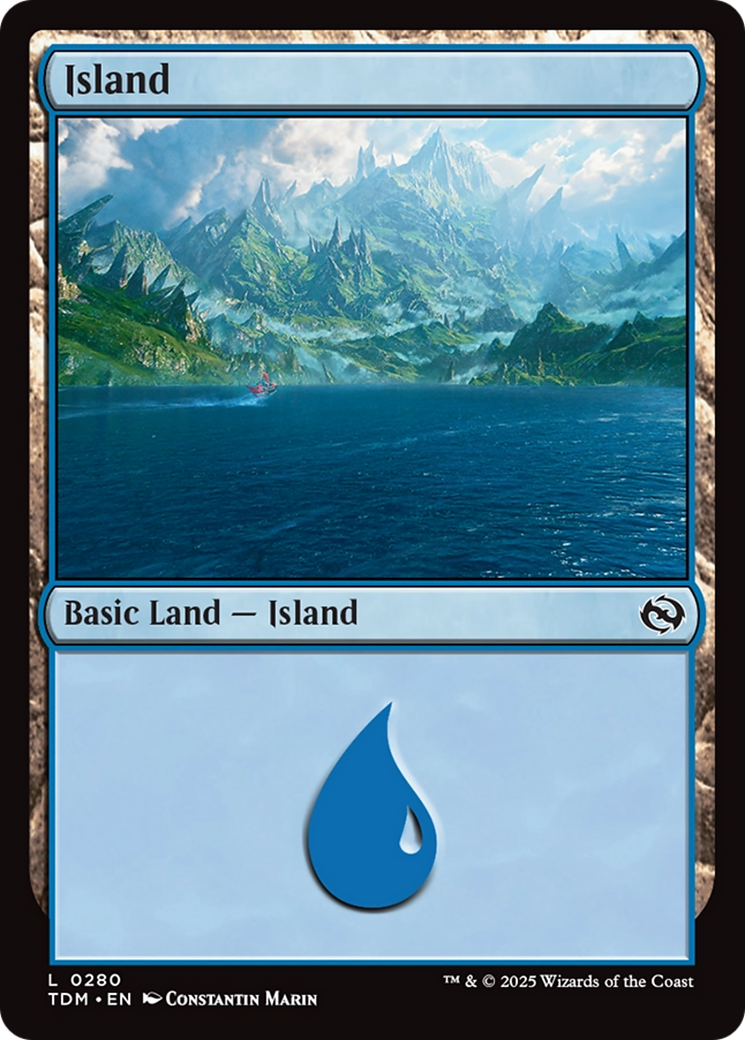 Island (0280) [Tarkir: Dragonstorm] Foil