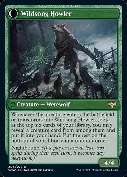 Howlpack Piper // Wildsong Howler [Innistrad: Crimson Vow] Foil