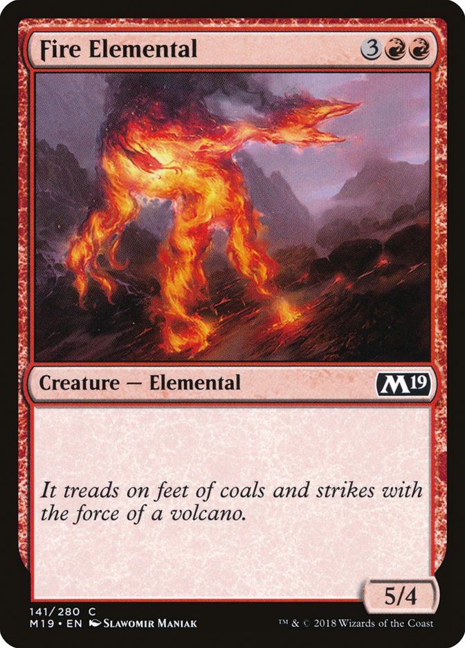 Fire Elemental [Core Set 2019] Foil