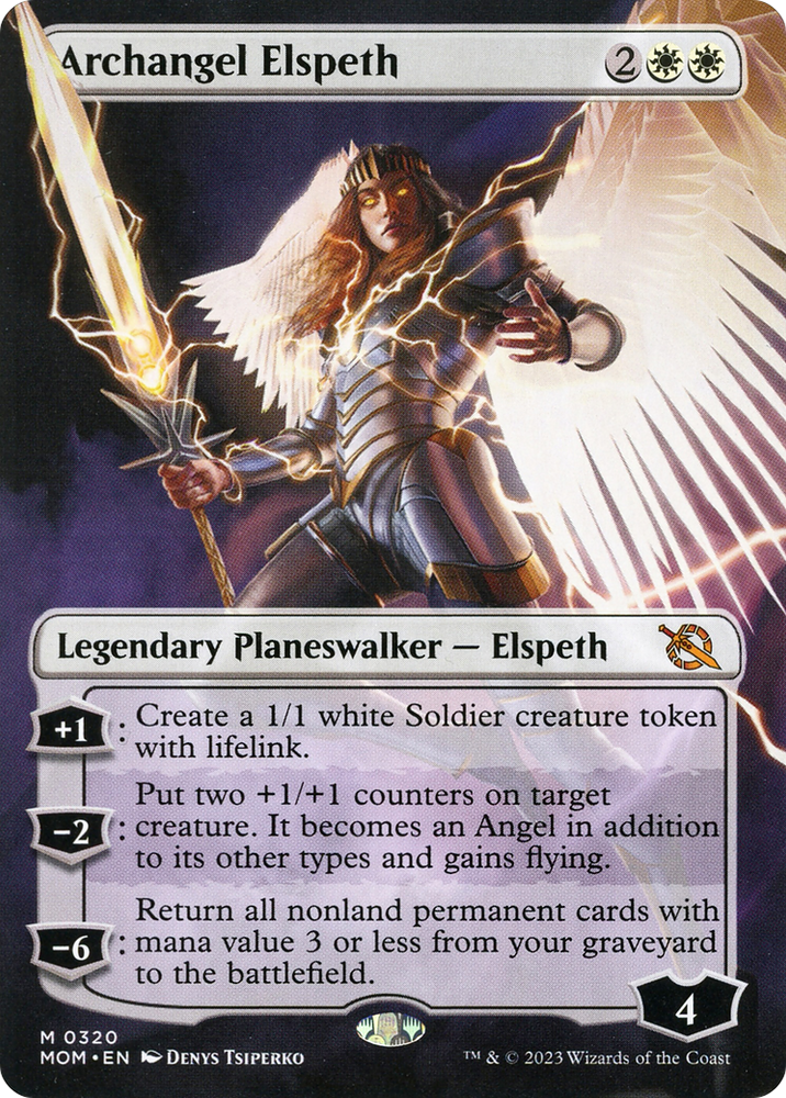 Archangel Elspeth (Borderless Alternate Art) [March of the Machine]