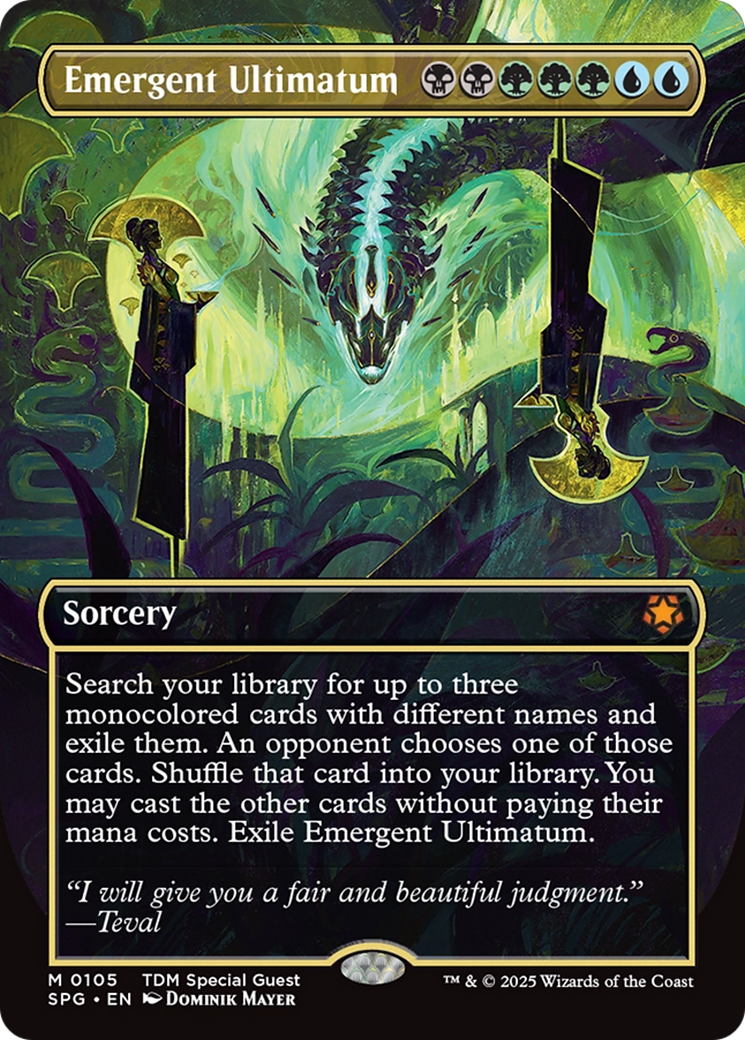 Emergent Ultimatum (Borderless) [Tarkir: Dragonstorm Special Guests] Foil