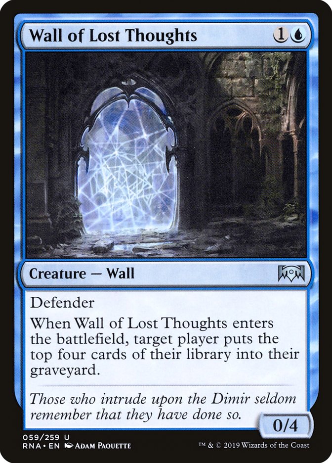 Wall of Lost Thoughts [Ravnica Allegiance] Foil