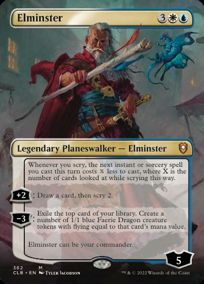 Elminster (Borderless) [Commander Legends: Battle for Baldur's Gate] Foil