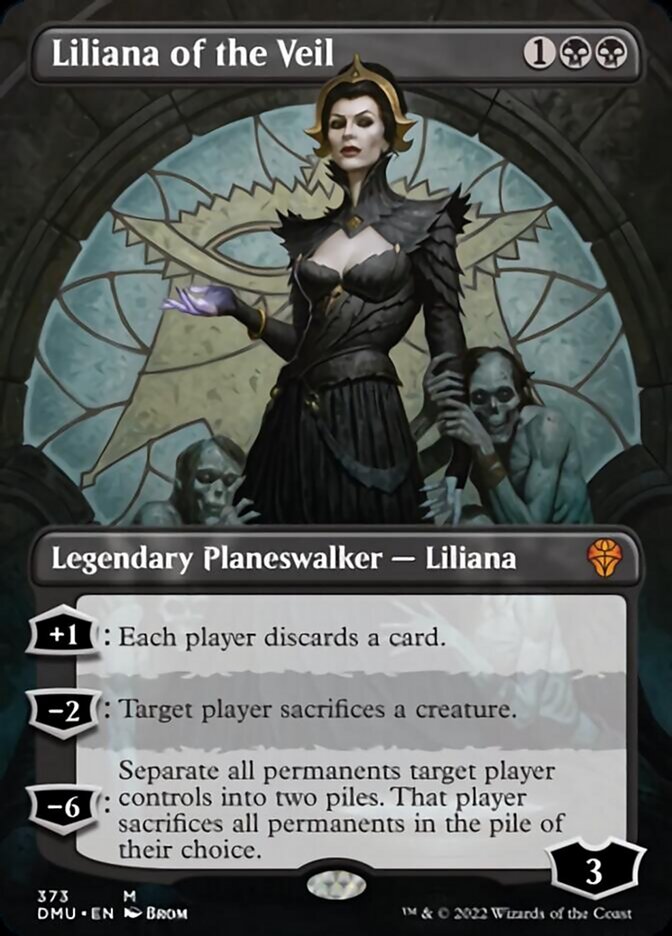 Liliana of the Veil (Borderless) [Dominaria United] Foil