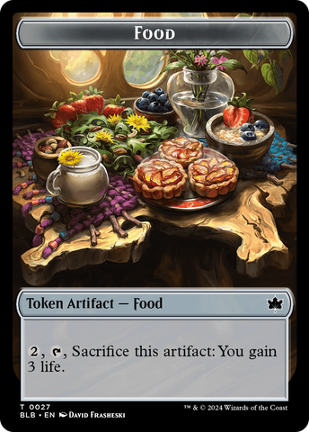 Food // Bushy Bodyguard Double-Sided Token [Bloomburrow Tokens]