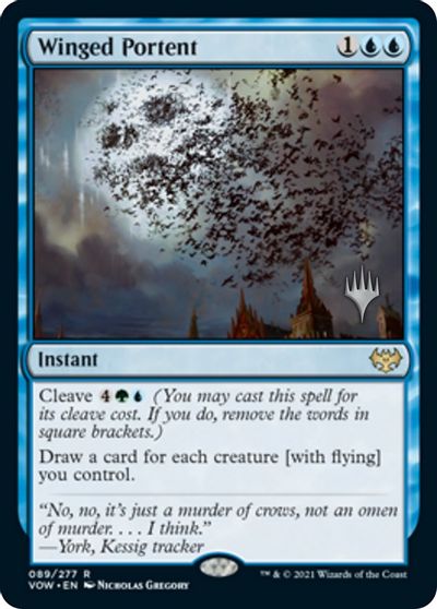 Winged Portent (Promo Pack) [Innistrad: Crimson Vow Promos] Foil