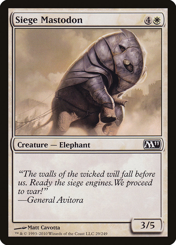Siege Mastodon [Magic 2011] Foil