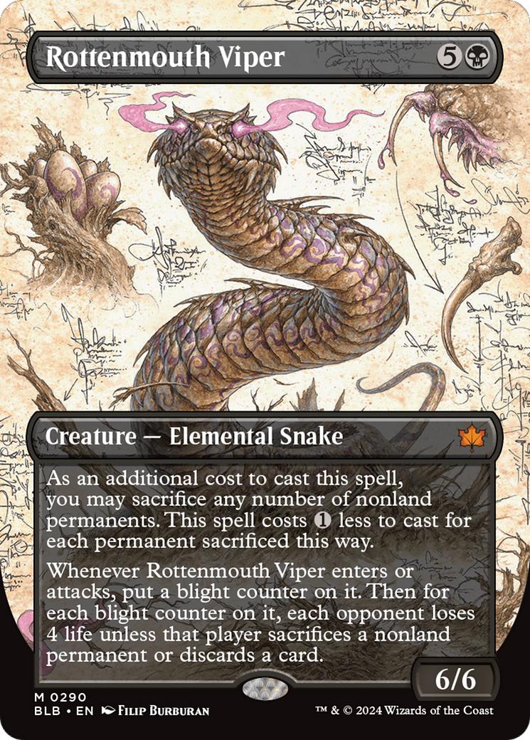 Rottenmouth Viper (Borderless) [Bloomburrow] Foil