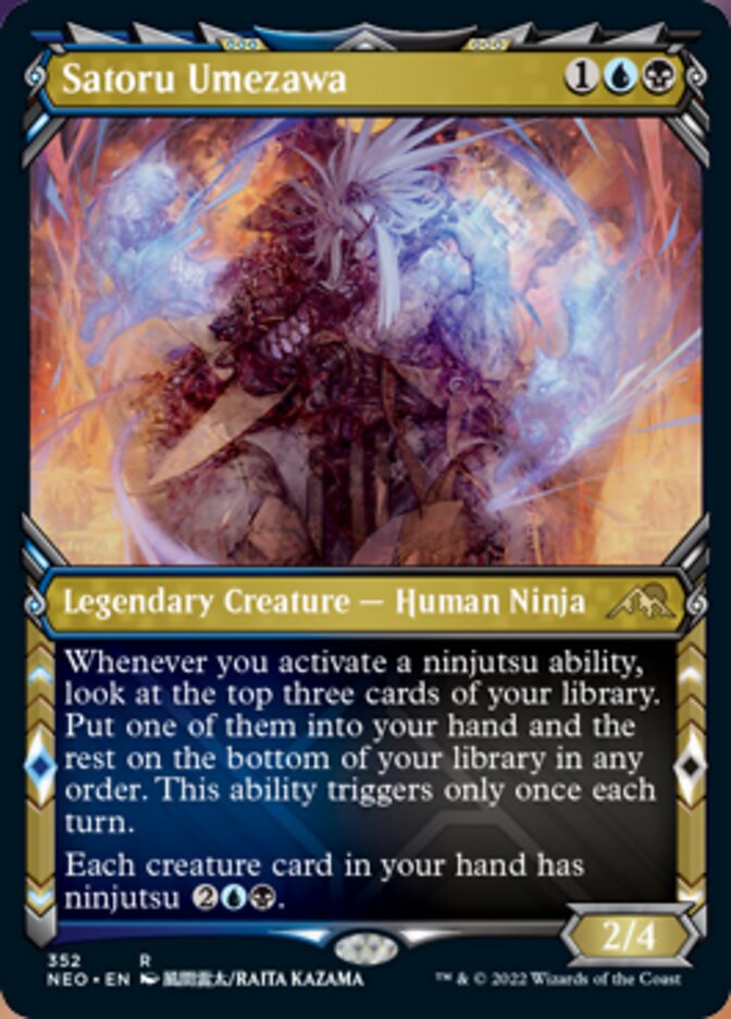 Satoru Umezawa (Showcase Ninja) [Kamigawa: Neon Dynasty] Foil