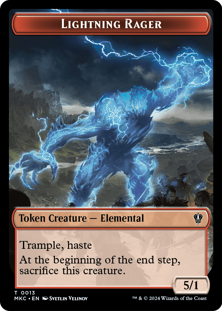 Lightning Rager  [Murders at Karlov Manor Commander Tokens]