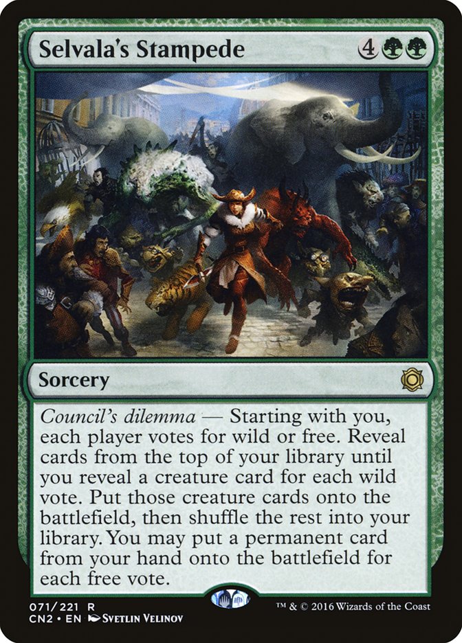 Selvala's Stampede [Conspiracy: Take the Crown] Foil