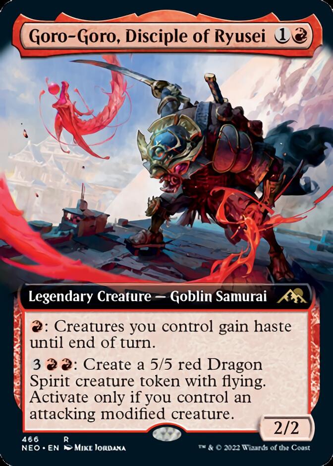 Goro-Goro, Disciple of Ryusei (Extended Art) [Kamigawa: Neon Dynasty] Foil