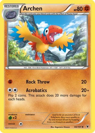 Archen (66/101) [Black & White: Noble Victories] Reverse Holofoil