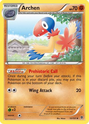Archen (53/101) [Black & White: Plasma Blast] Reverse Holofoil