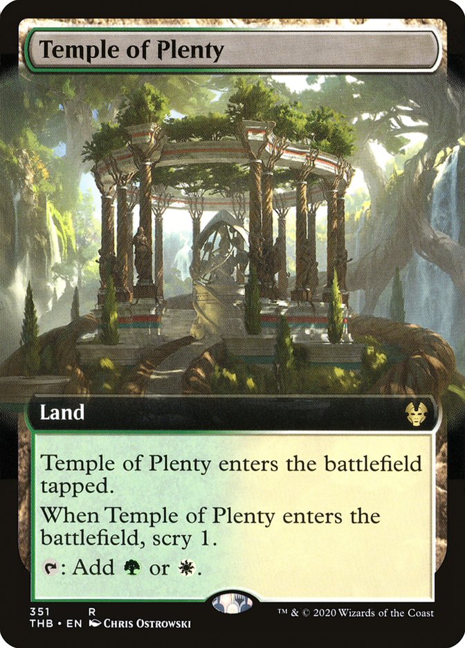 Temple of Plenty (Extended Art) [Theros Beyond Death] Foil