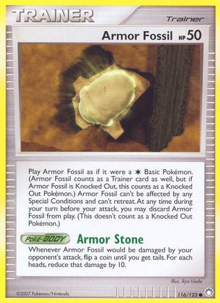Armor Fossil (116/123) [Diamond & Pearl: Mysterious Treasures] Reverse Holofoil