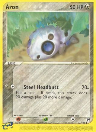 Aron (56/100) [EX: Sandstorm] Reverse Holofoil
