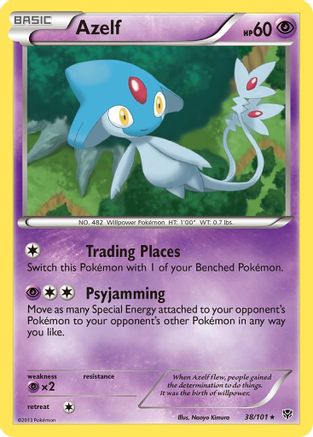 Azelf (38/101) [Black & White: Plasma Blast] Reverse Holofoil