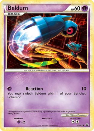 Beldum (44/95) [HeartGold & SoulSilver: Unleashed] Reverse Holofoil