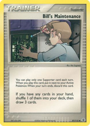 Bill's Maintenance (87/112) [EX: FireRed & LeafGreen] Reverse Holofoil