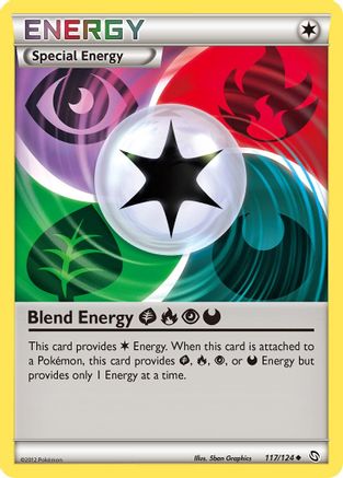 Blend Energy GrassFirePsychicDarkness (117/124) [Black & White: Dragons Exalted] Reverse Holofoil