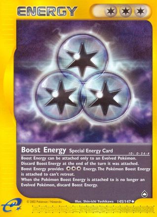 Boost Energy (145/147) [Aquapolis] Reverse Holofoil
