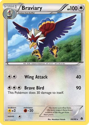 Braviary (88/98) [Black & White: Emerging Powers] Reverse Holofoil