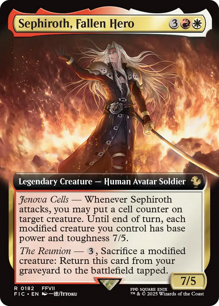 Sephiroth, Fallen Hero (Extended Art) [FINAL FANTASY Commander] Foil