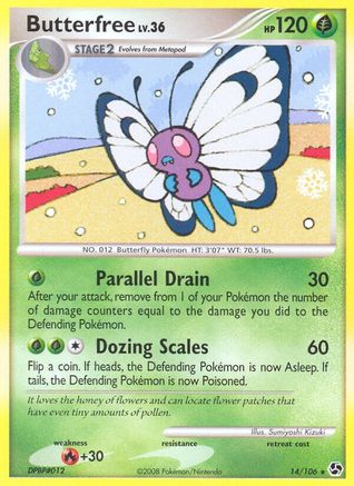 Butterfree (14/106) [Diamond & Pearl: Great Encounters] Reverse Holofoil