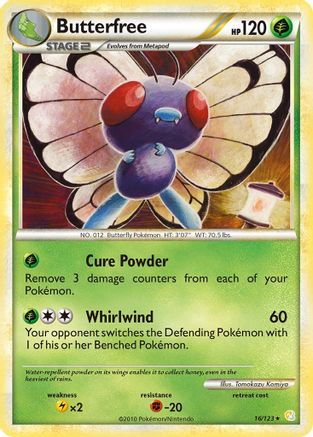Butterfree (16/123) [HeartGold & SoulSilver: Base Set] Reverse Holofoil