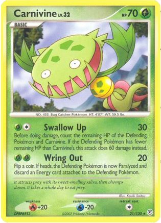 Carnivine (21/130) [Diamond & Pearl: Base Set] Reverse Holofoil