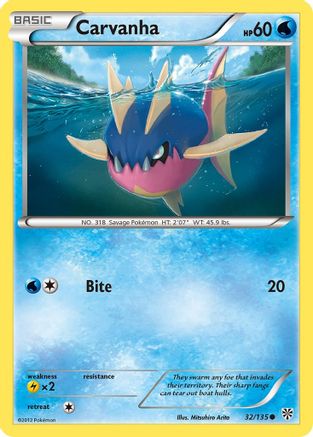 Carvanha (32/135) [Black & White: Plasma Storm] Reverse Holofoil