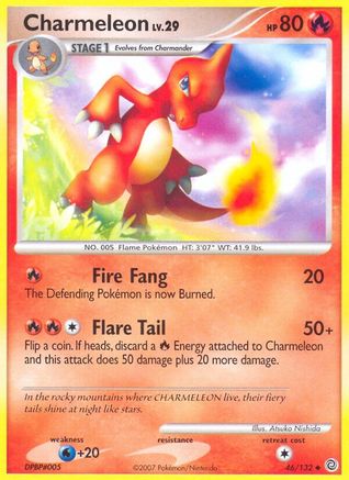 Charmeleon (46/132) [Diamond & Pearl: Secret Wonders] Reverse Holofoil
