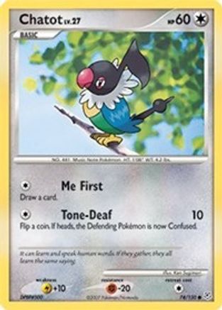 Chatot (74/130) [Diamond & Pearl: Base Set] Reverse Holofoil