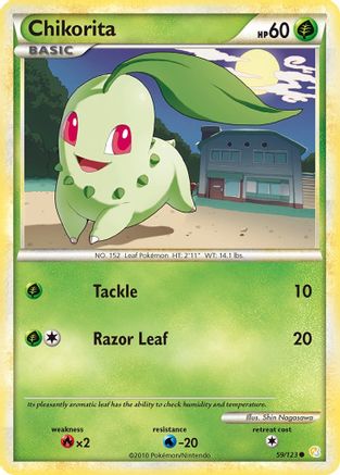 Chikorita (59/123) [HeartGold & SoulSilver: Base Set] Reverse Holofoil